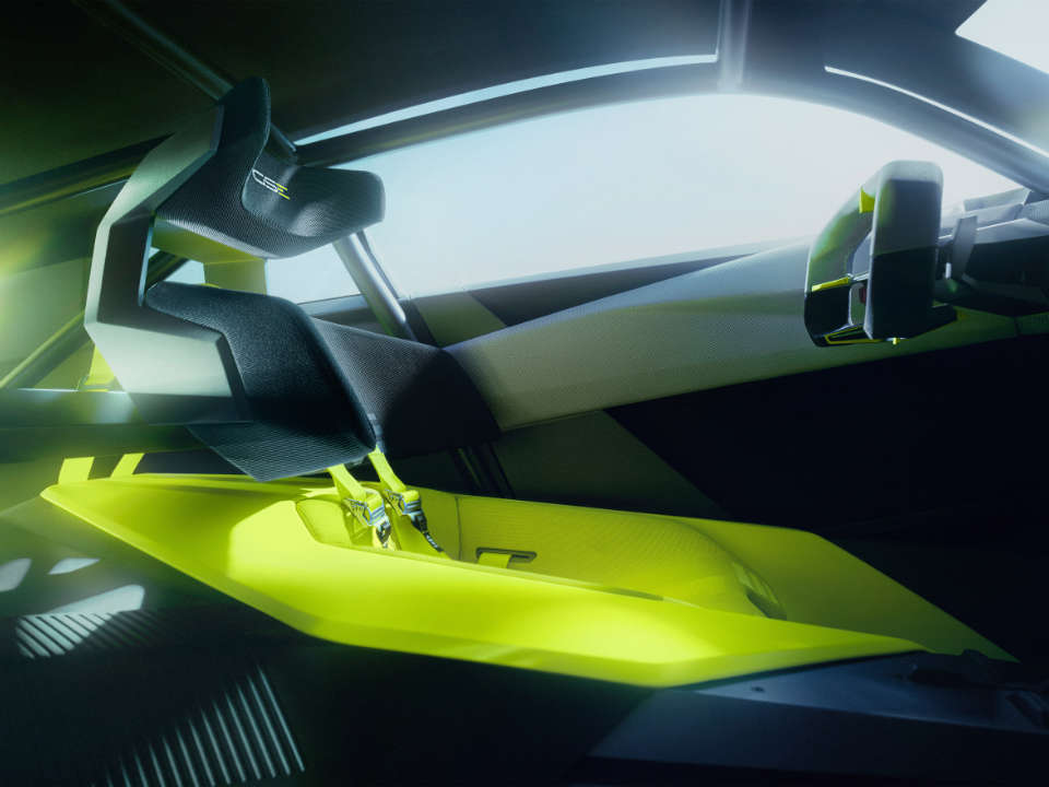 Крісло водія у салоні концепт-кару Opel Corsa GSE Vision Gran Turismo
