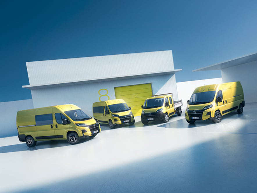 Opel Movano, модельний ряд, чотири типи кузова