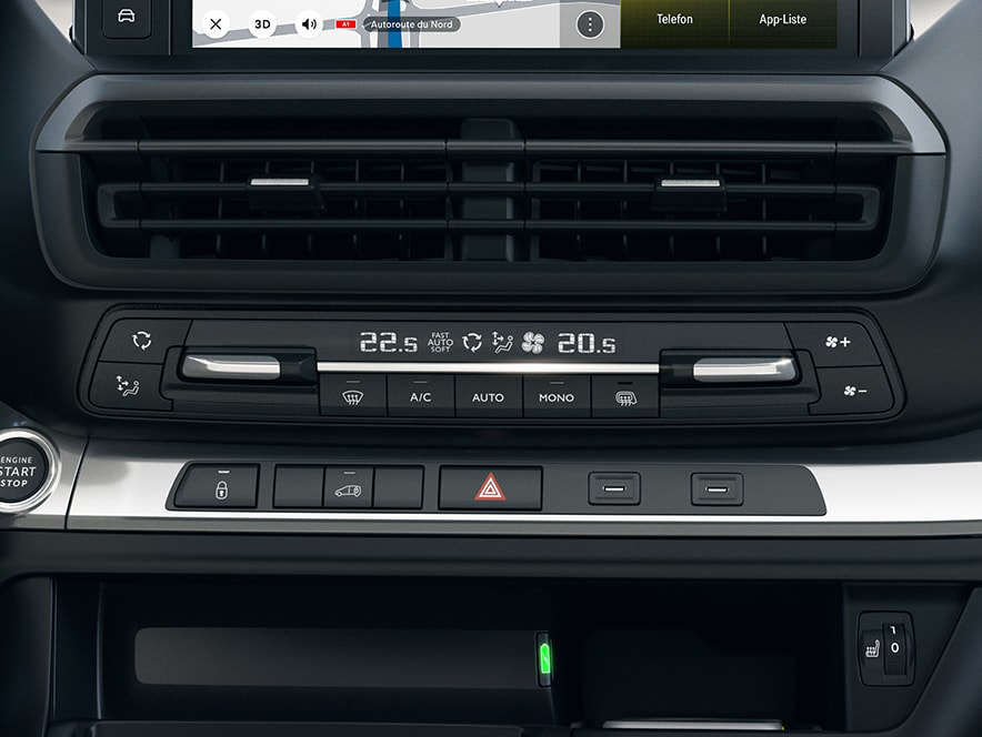 Панель керування системою мікроклімату у салоні мінівена Opel Zafira